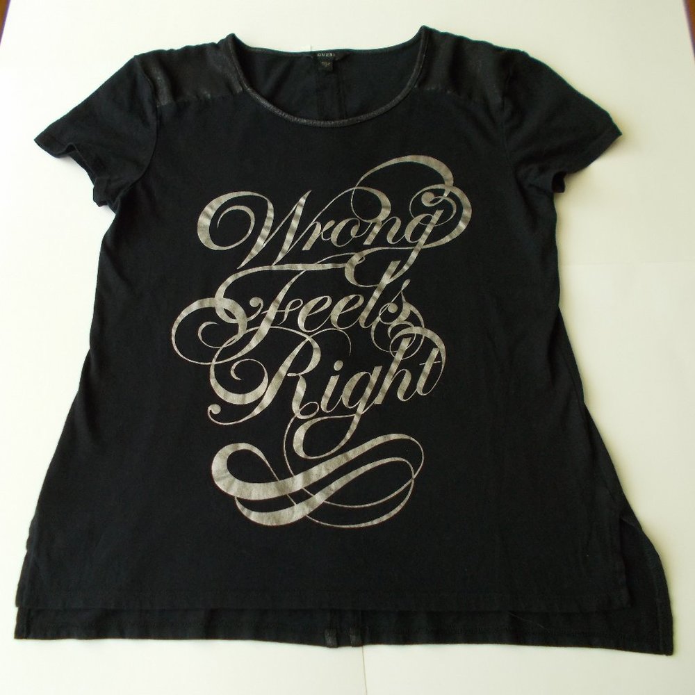 Guess EUC Women's Black Tees Size S
